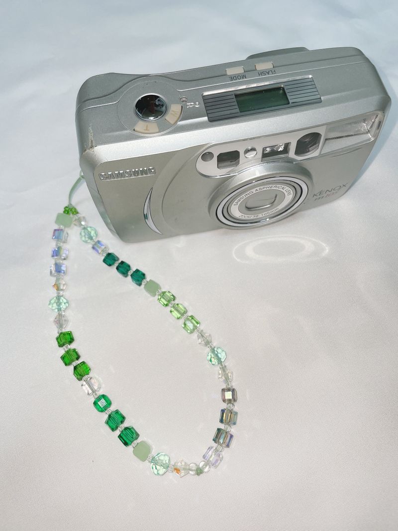 NATURE Green Crystal Phone Strap