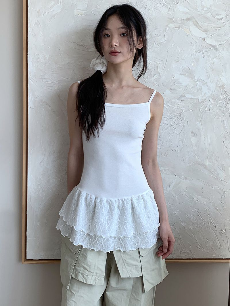 JAZZ THE ORDER(ジャズ ザ オーダー)の「LACE CANCAN FRILL SLEEVELESS (2C)(Tops)」