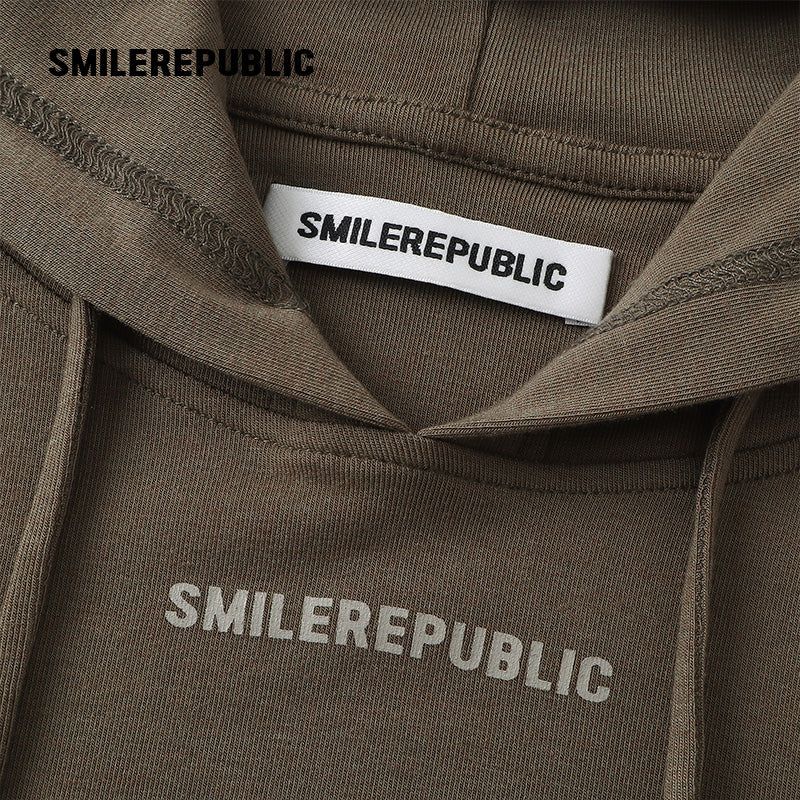 Women's Wool Blend Slim Fit Cropped Graphic Hoodie, Dark Green Gray Casual Streetwear Sweatshirt