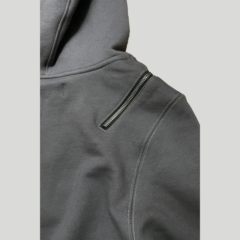 ANTIQUE ZIPPER CROP HOODIE