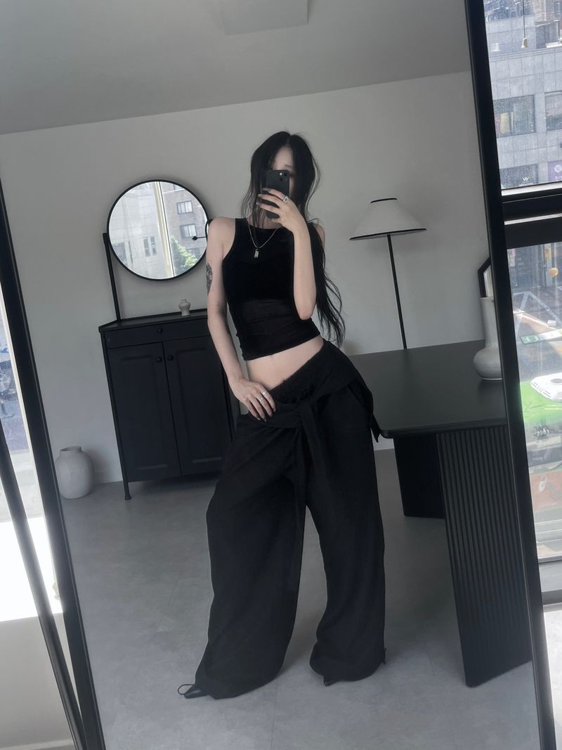 strap string pants (3color)