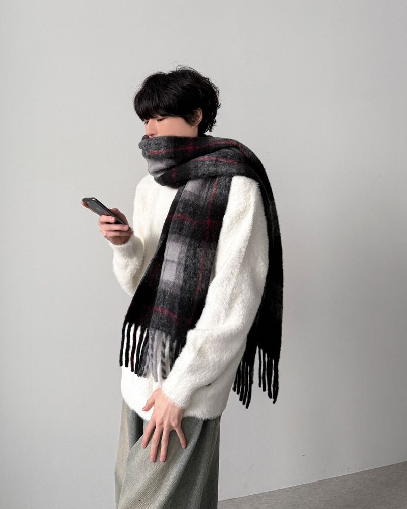 Azir Wool Check Muffler