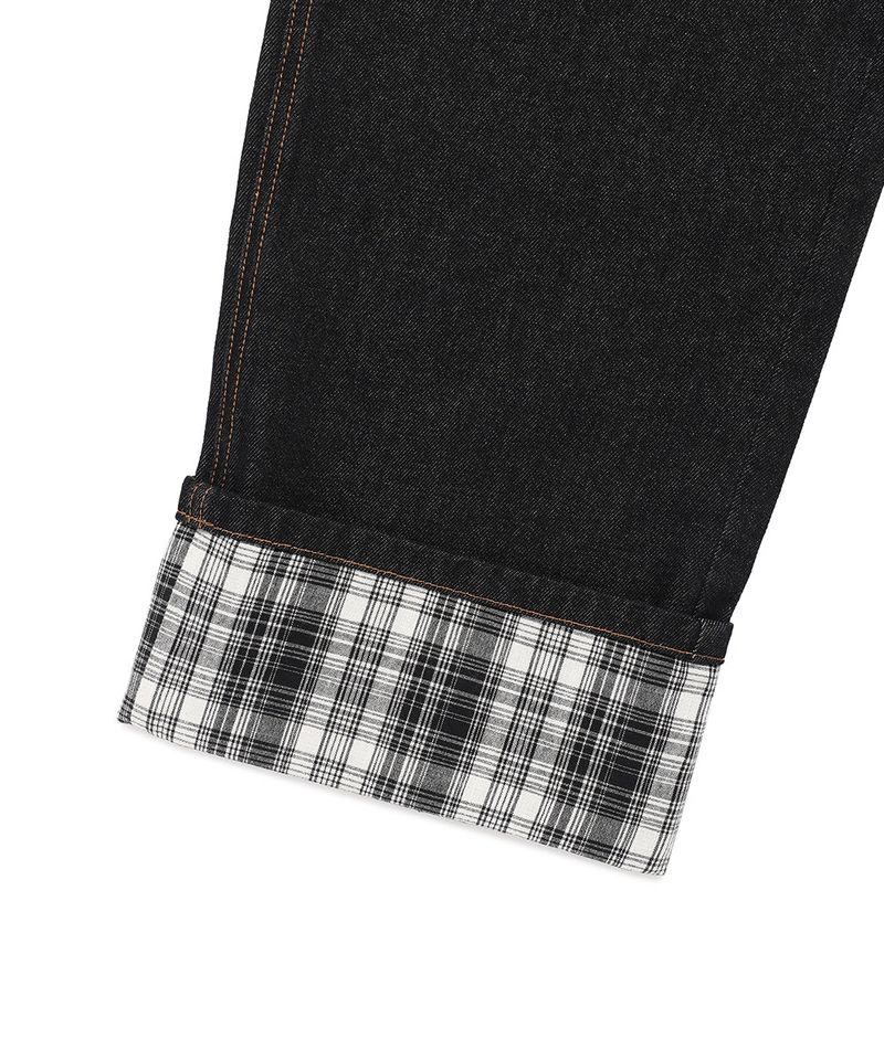 W CHECK DENIM PANTS BLACK(CV2FFFD110A)