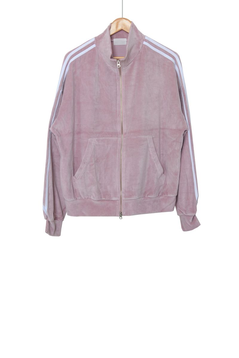velvet track zip-up jacket
