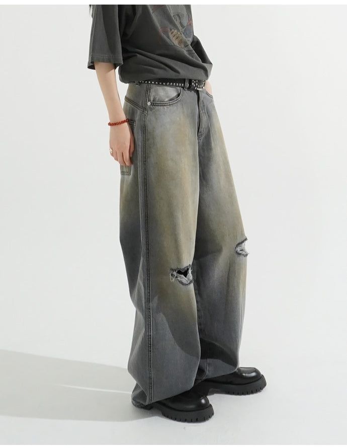 Dirty damage denim pants