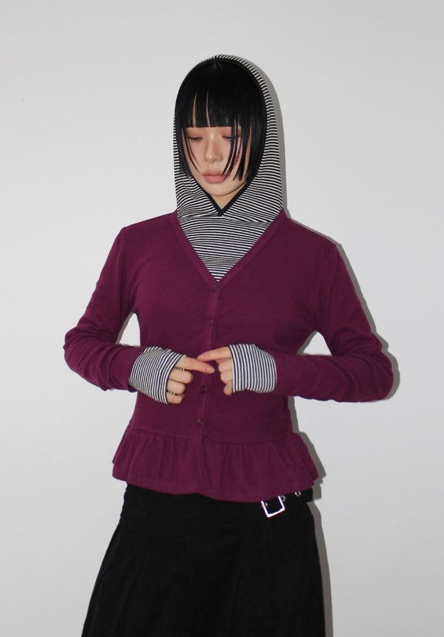 AAKE(アケ)の「(Brushed) FLEUR FRILL CARDIGAN(Tops)」