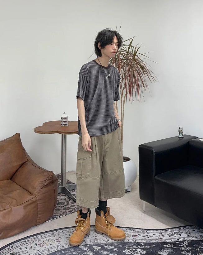 Ferid Stone Washed Cargo Bermuda Pants