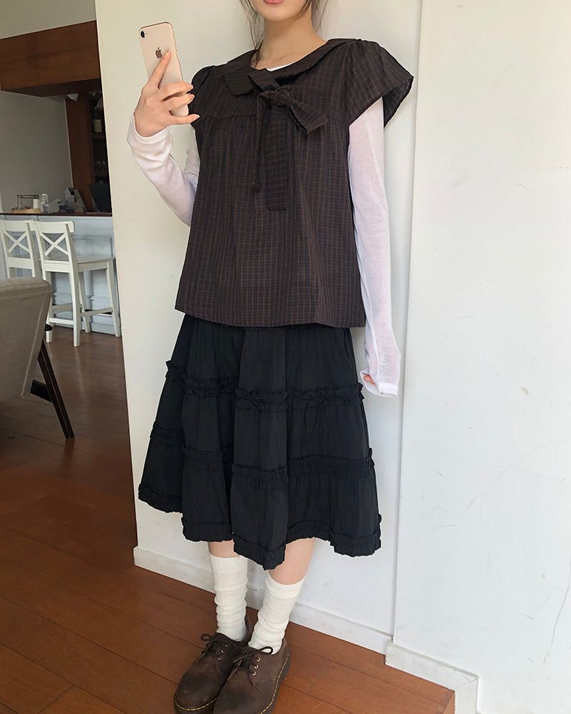 Hanyu Frill Midi Skirt
