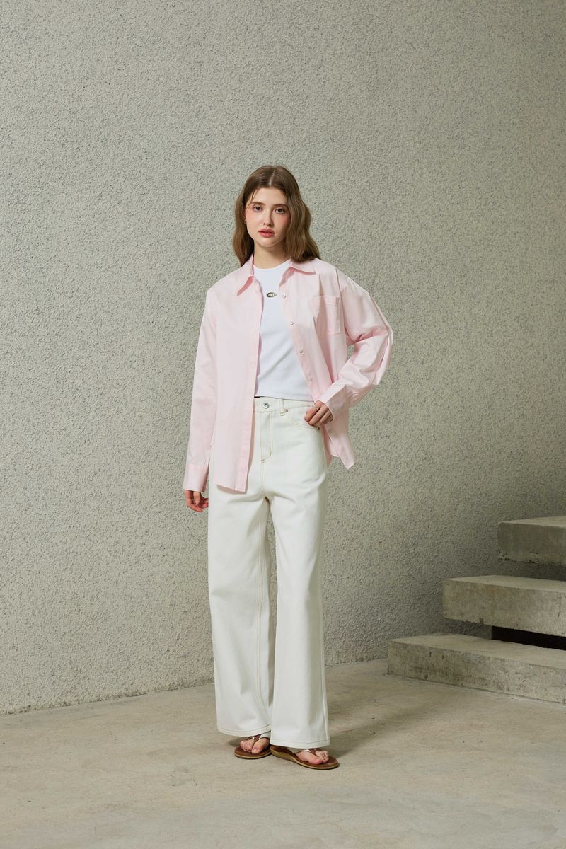 BRIGHT OVERSIZED SHIRT / PINK
