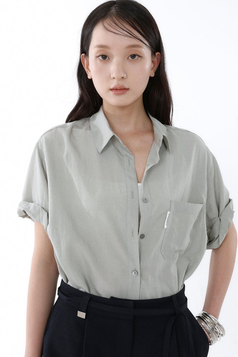 SUMMER ROLL-UP SHIRT_LIGHT KHAKI