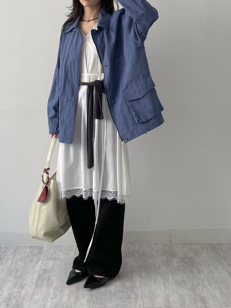 Garment Work Over Fit Half Jacket