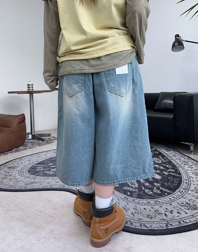 Arpa Damaged Bermuda Denim Pants