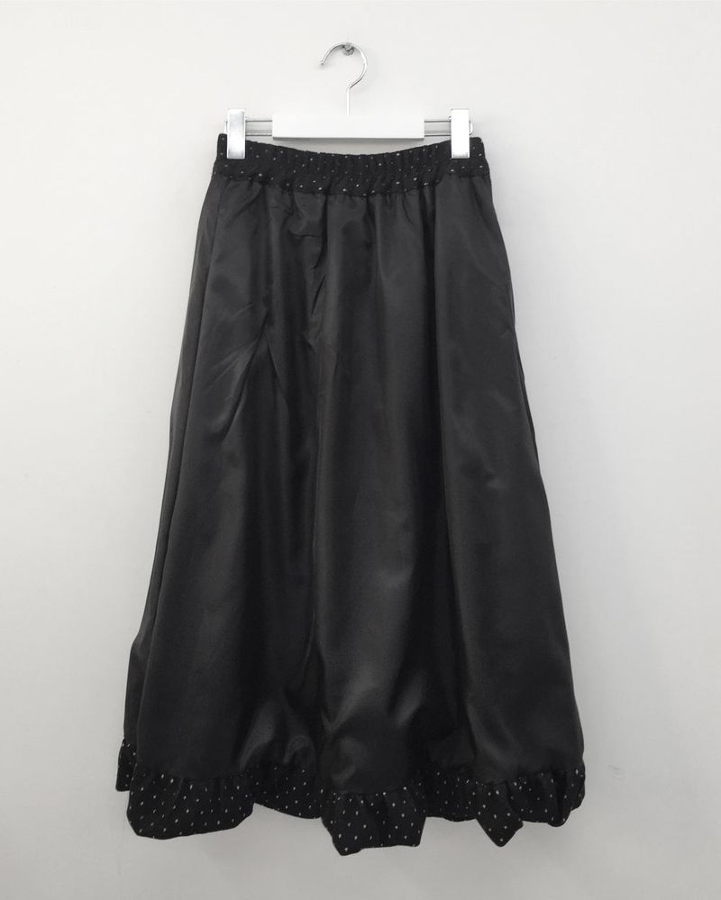 Wool Dot Balloon Skirt (2Colors)