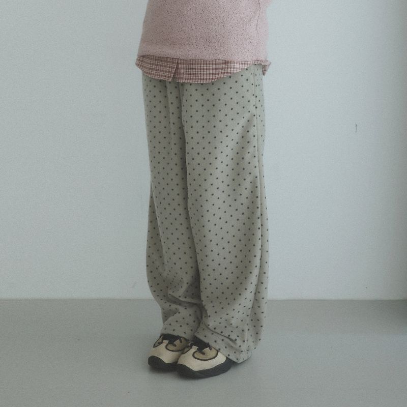 KOOKEESEE(クキシ)の「Mini Dot Fleece Pants (grey)(Pants)」