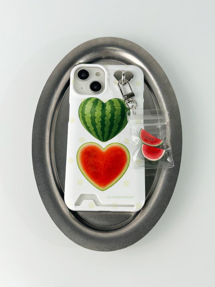 Heart Watermelon Card Hard Case