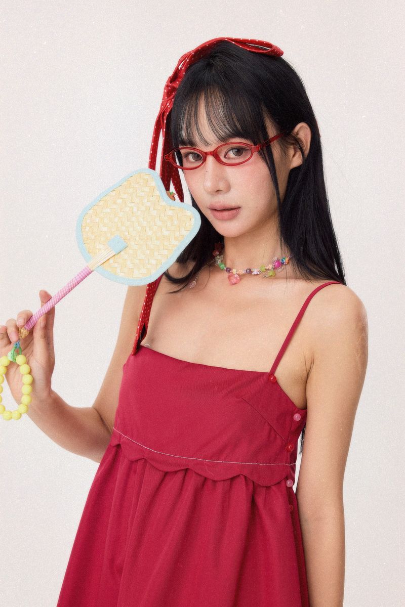 Dear Days Puffy Mini Dress (Red)