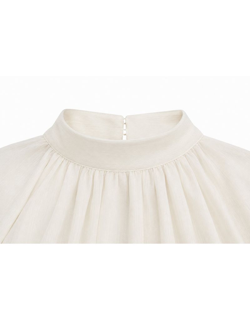 Elira Chiffon Drape Cape Blouse Pink