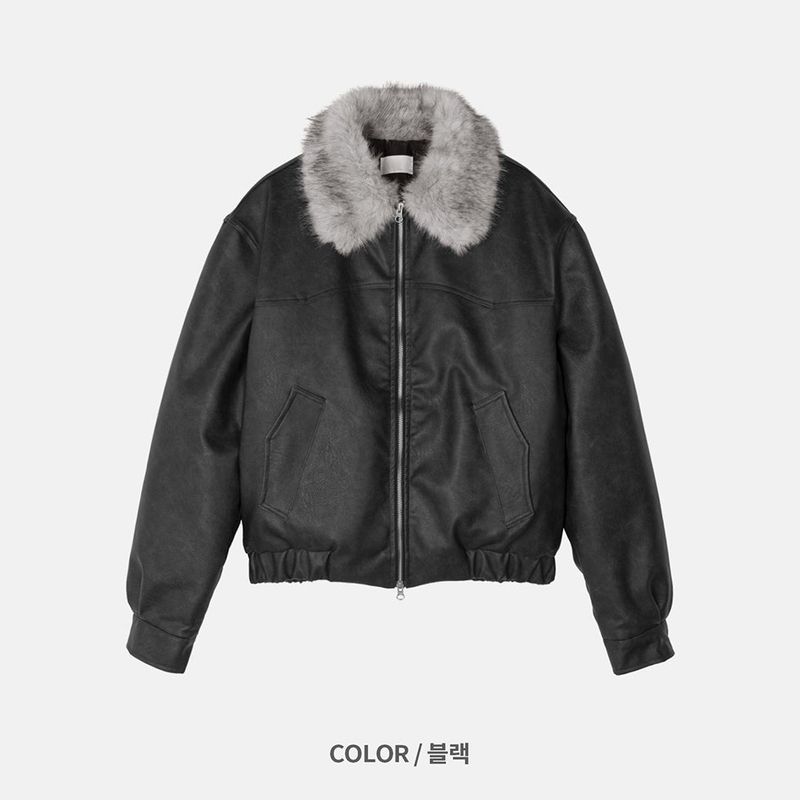 Dept Fur Leather Jacket (3color)