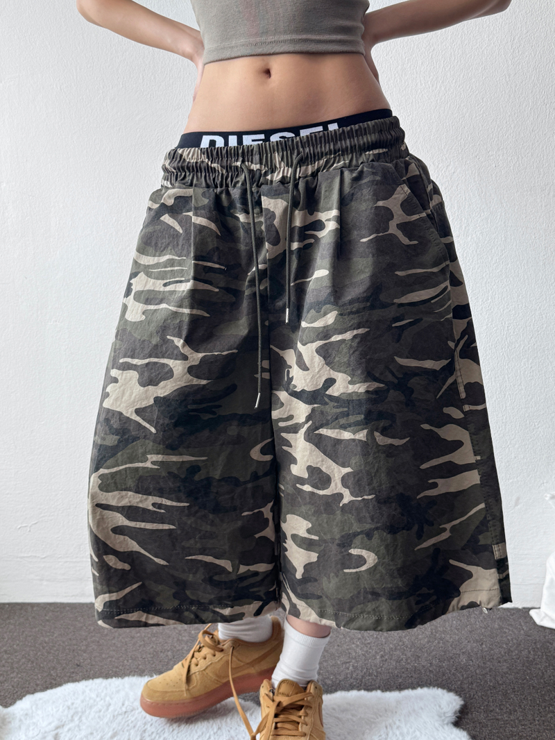 Vectoring Lettering Tattoo Milli Cotton Camo Bermuda 3 Color