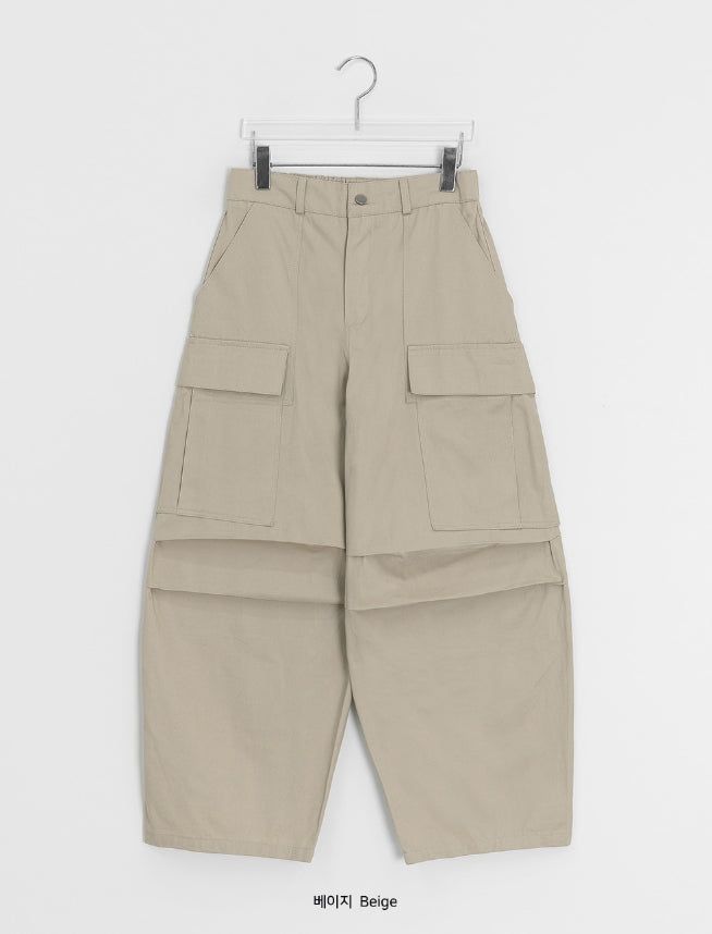 Roil Cotton Wide Cargo Pants