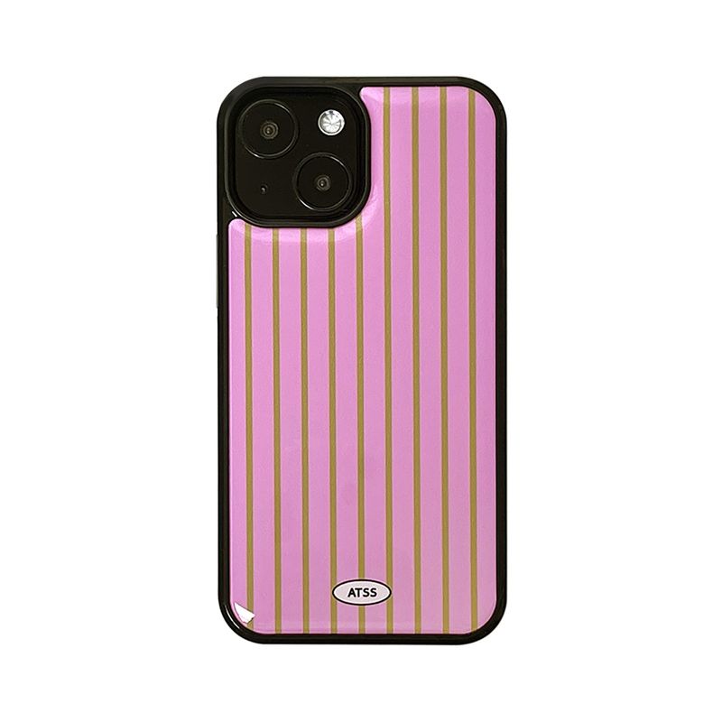 allthesamestudio(オールザセイムスタジオ)の「Stripe Epoxy Bumper Case (Pink Khaki)(Smartphone Accessories)」