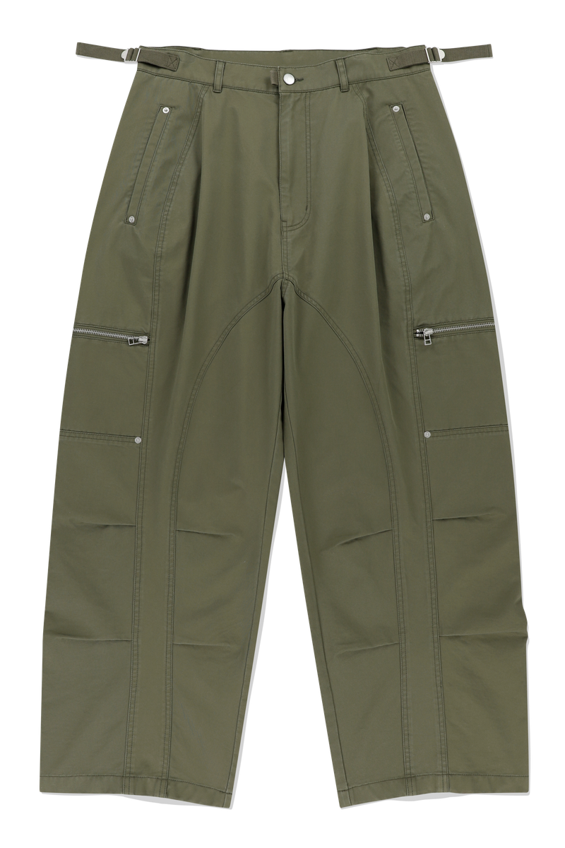 BIKER WASHED WIDE PANTS