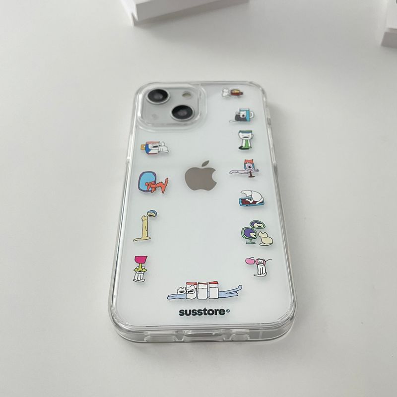 Color Deformed Cats phone case