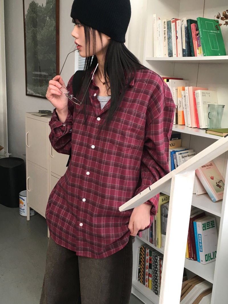 WONDER WONDER（ワンダーワンダー）の「[UNISEX] Dickes Vintage Check Brushed Outer Long Sleeve Shirt（Tops）」