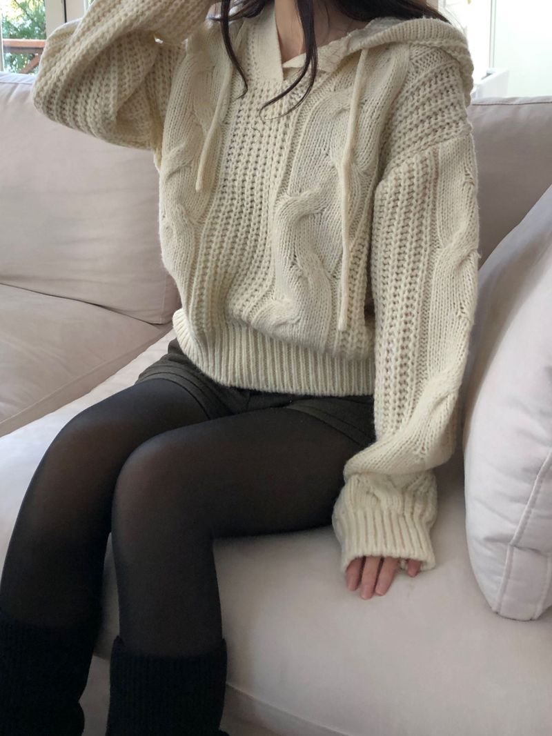Pound Hooded Knit (2 colors)