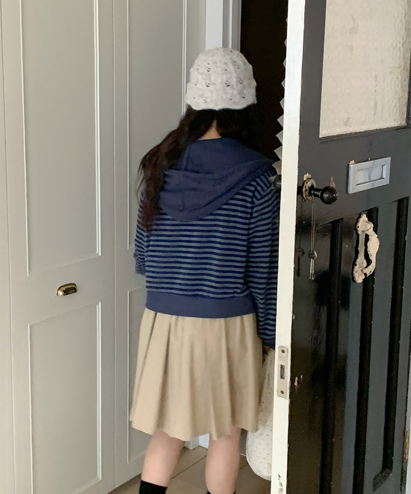 Holic Dangora Knitwear Hooded Zip-Up