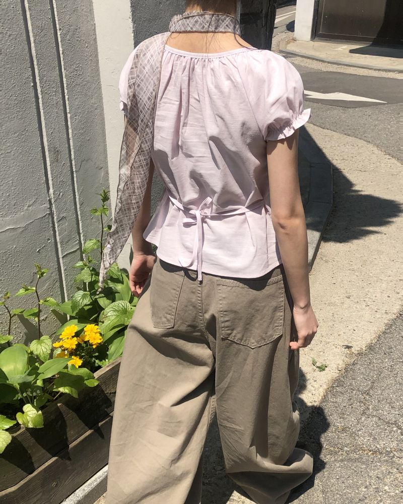 ヨッツ パフ ショートスリーブ ブラウス