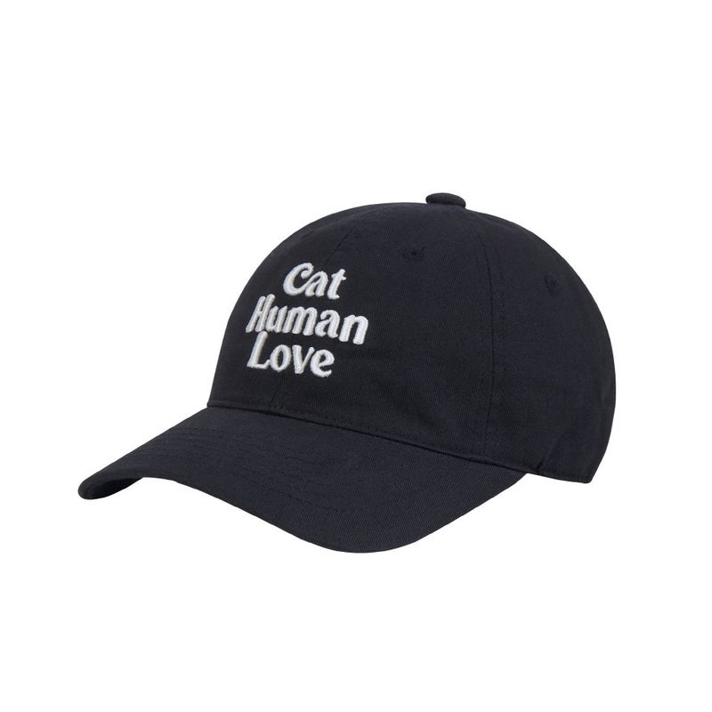 Human & Cat(ヒューマン&キャット)の「CAT HUMAN LOVE BALL CAP_BLACK(Hats)」