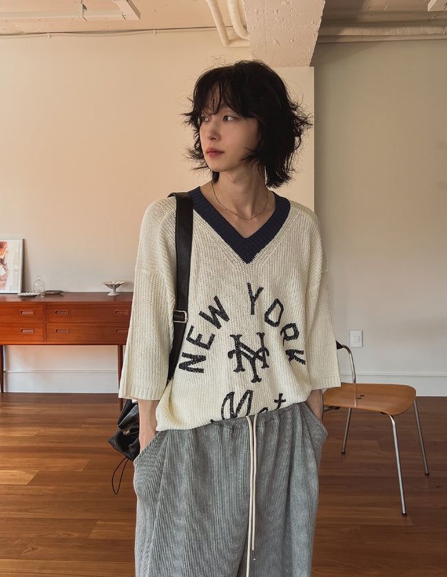 2PLAN(ツープラン)の「New York color matching v-neck knit(Tops)」