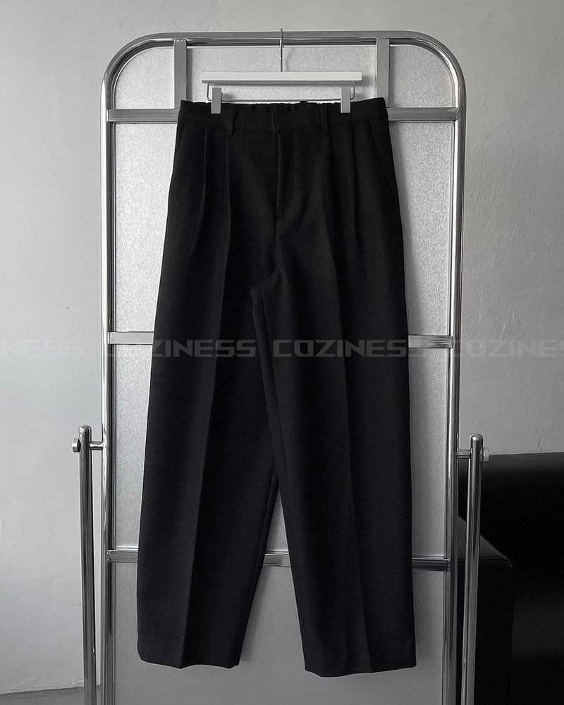 CR Youth shuffle two-tuck wool wide pants (3 colors)