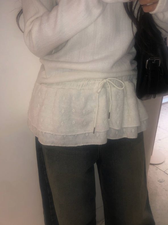 Wand Snowflake Layered Mini Skirt