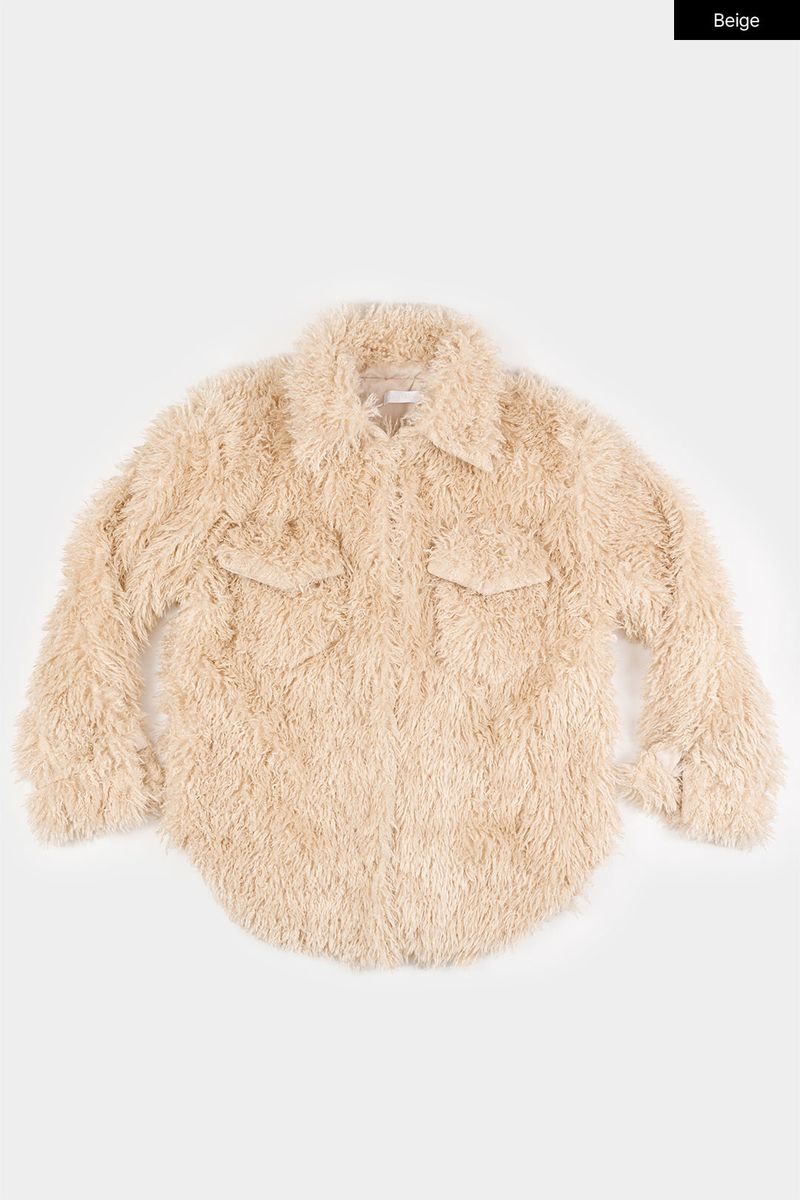 Marie light fur jacket