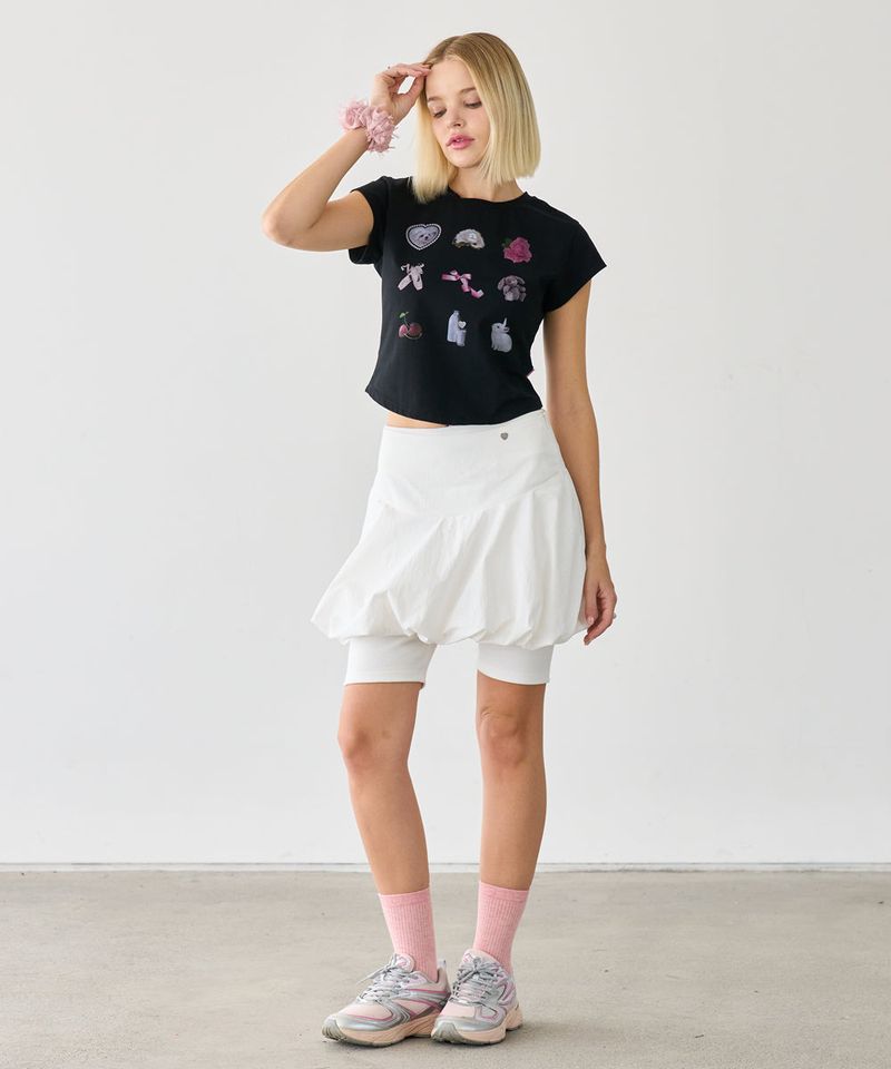 BALLOON MINI SKIRT WHITE