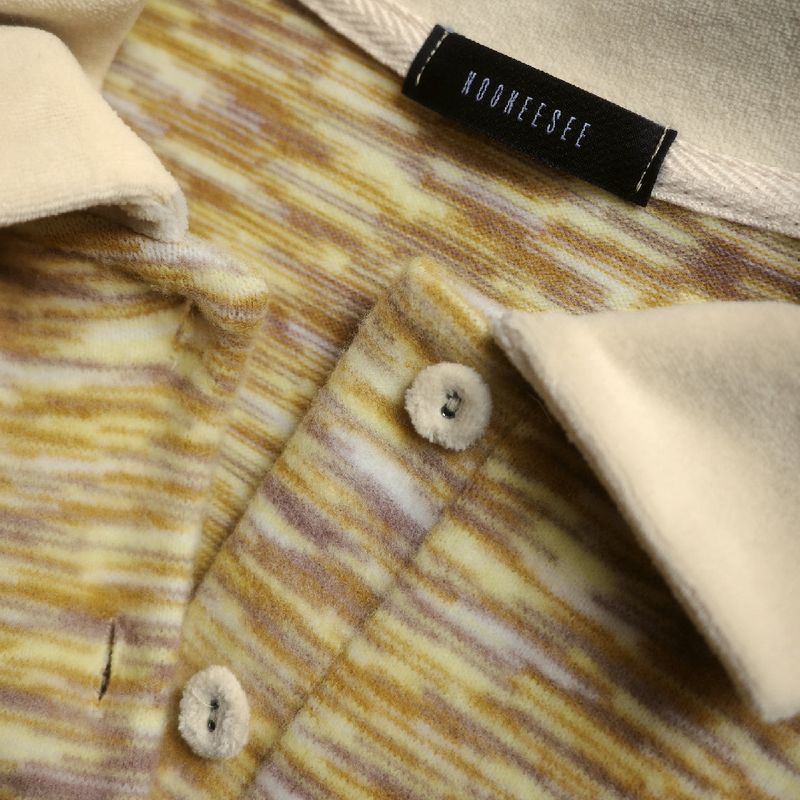 Marble Stripe Collar Tee (yellow)