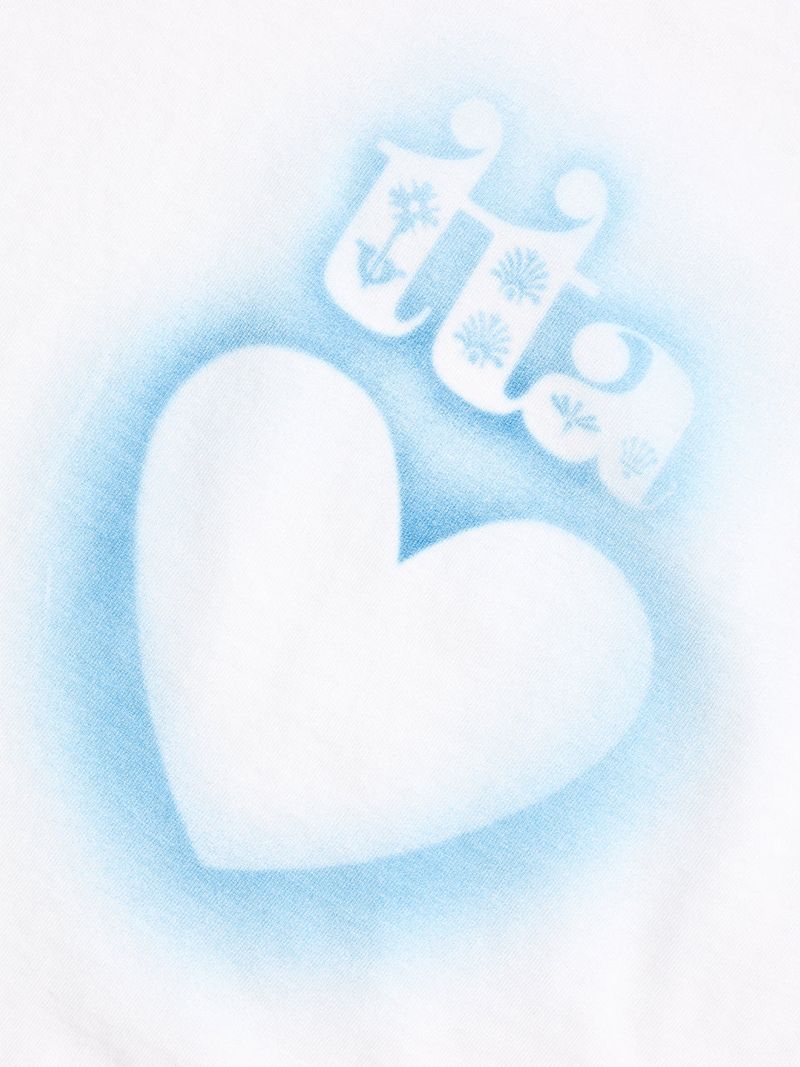 HEART STENCIL CROP TSHIRTS-CLOUD SKY