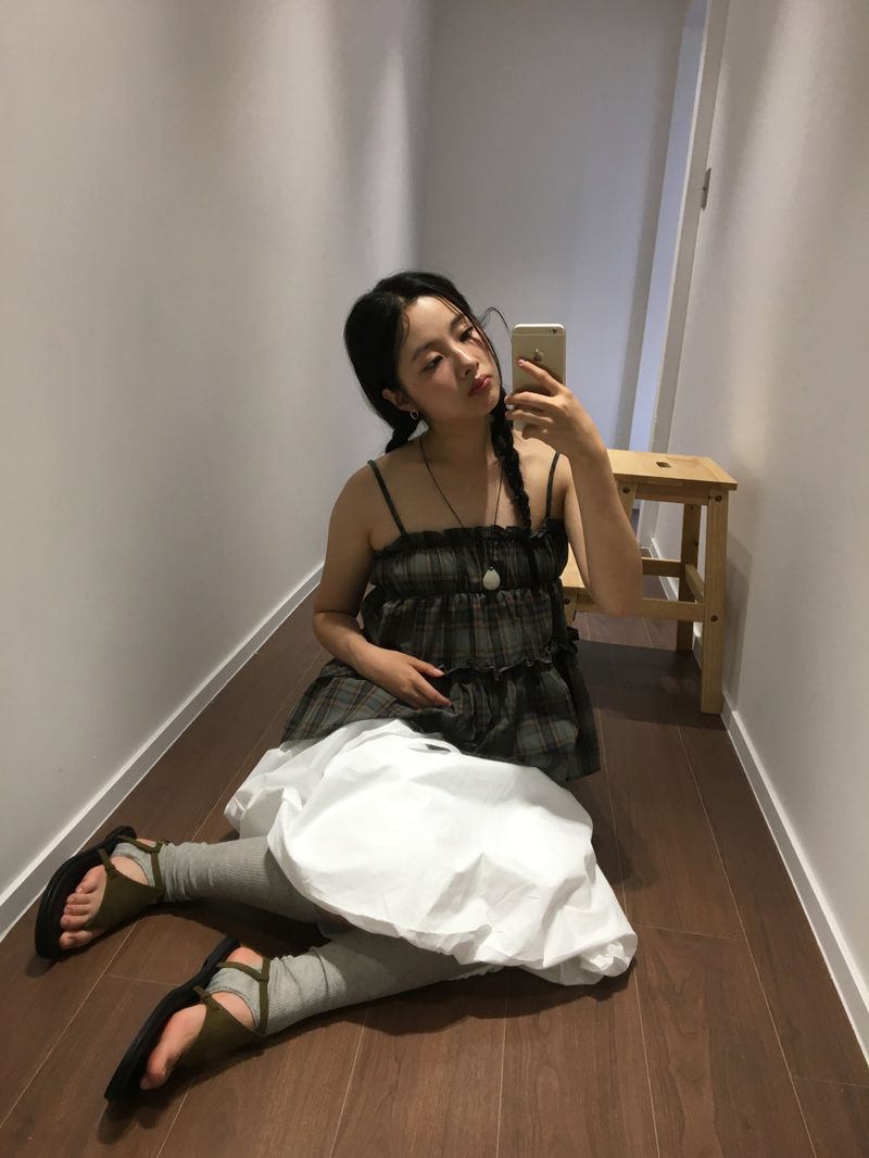 suede strap sandals (2color)