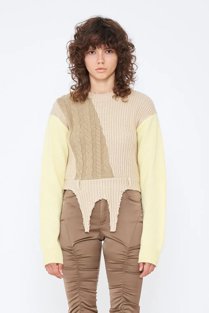 VIAVANDA（ヴィアヴァンダ）の「SWITCHING COLOR KNIT（Tops）」