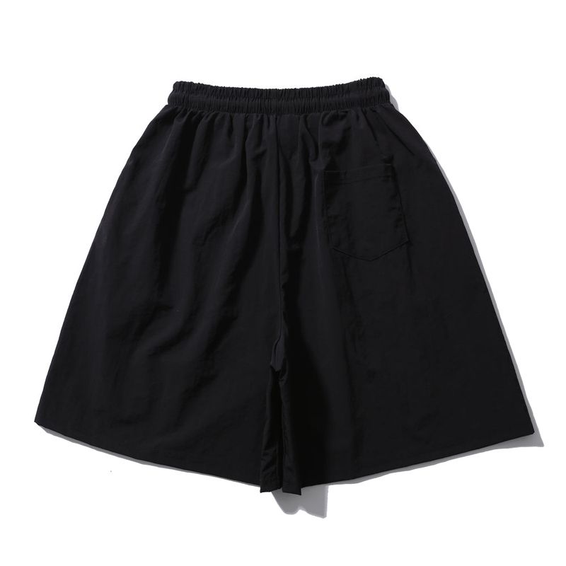 CURVE LINE TRACK HALF PANTS BLACK