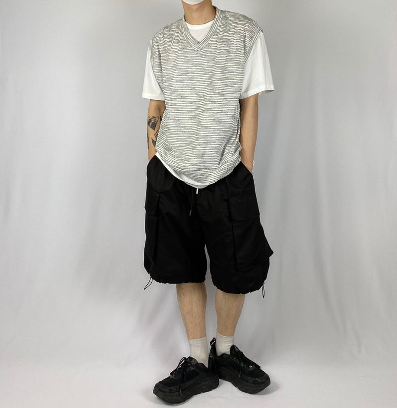 Cargo string bermuda half pants 2C