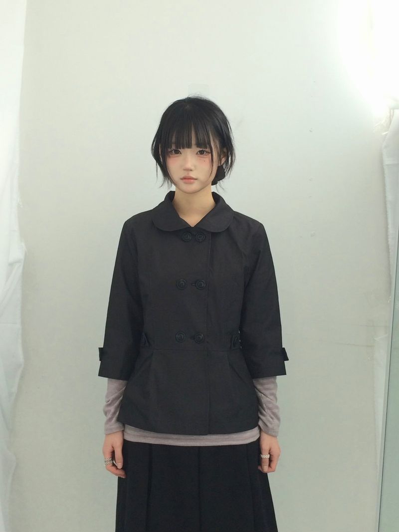 Semi-A-Line Double Button Jacket