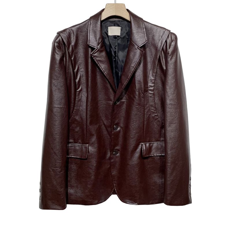 (UNISEX)ライニングレザーブレザー