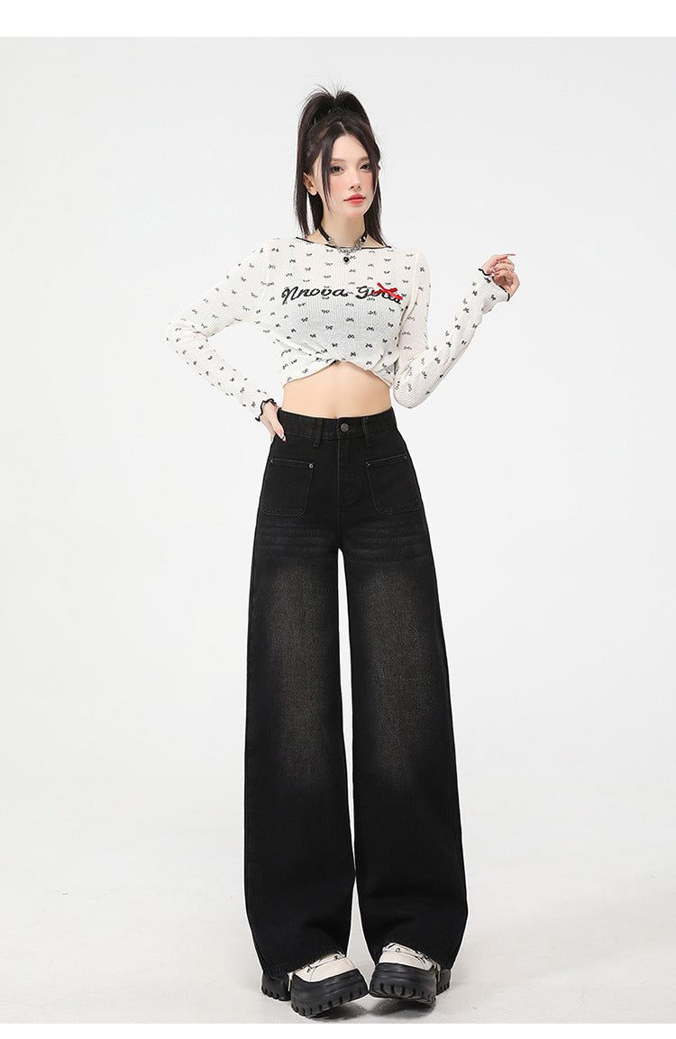 Charcoal Grey High-Rise Sculpting Cargo Jeans