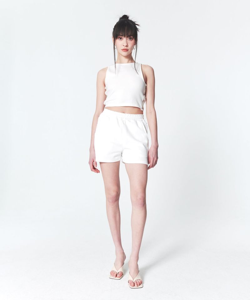 Hook N Eye Tank Top White