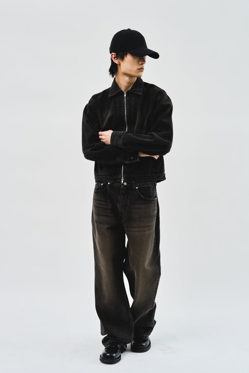 Norten Washed Denim Jacket_Washed Black