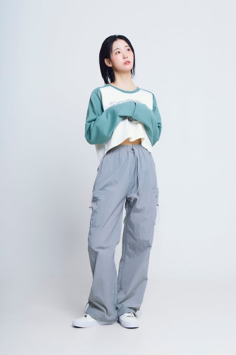 string cargo track pants_gray