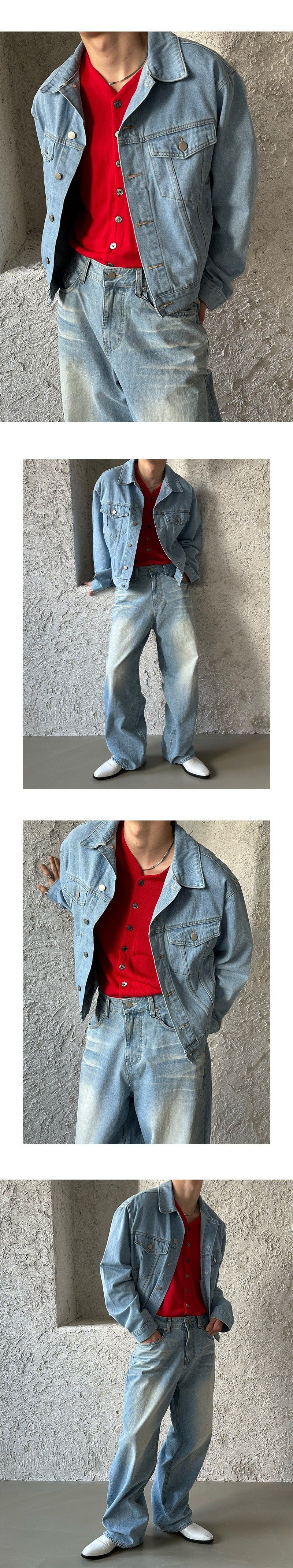 [PROMOTION] Washing denim trucker jacket (4color)